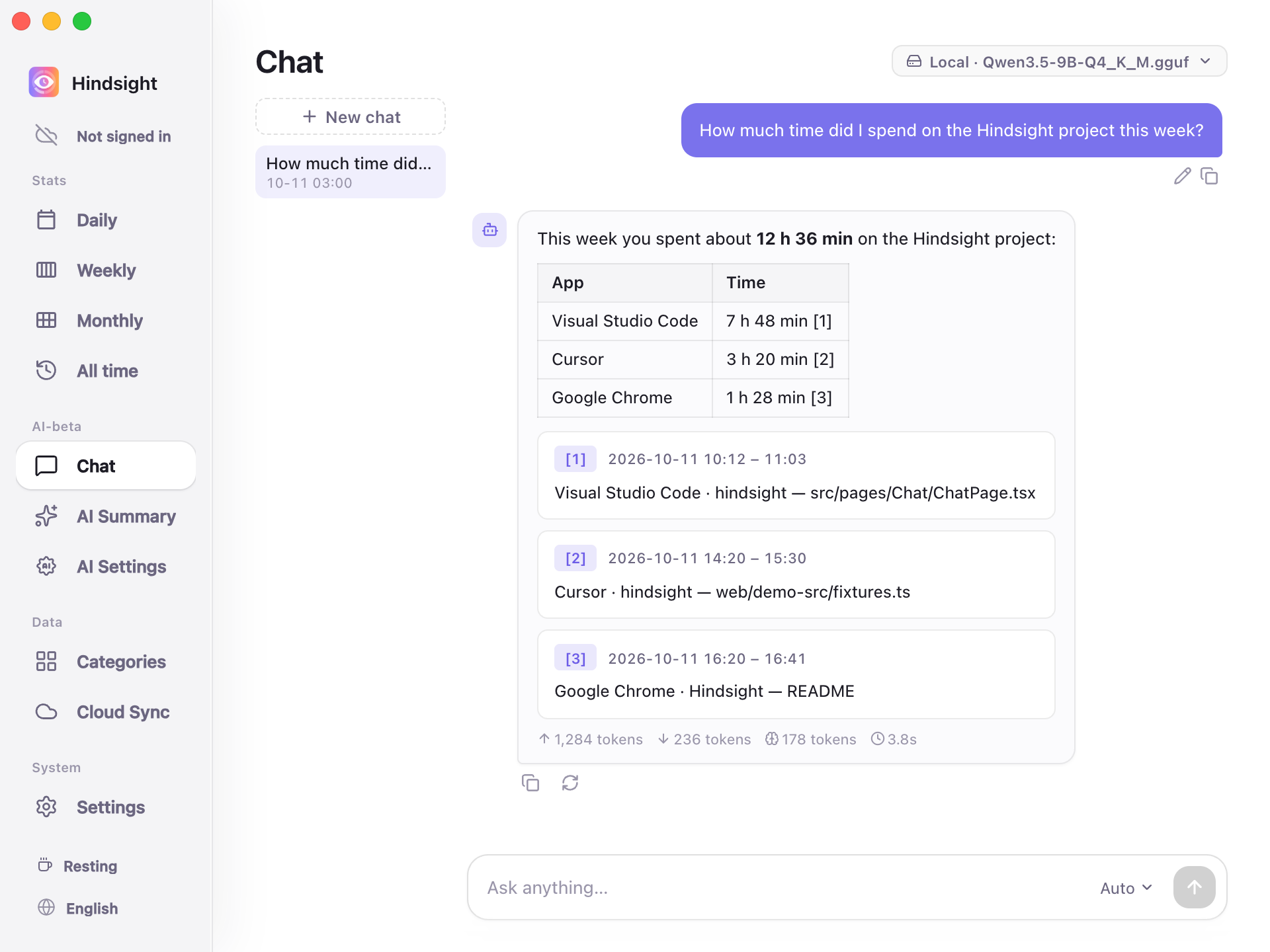 Chat — Questions and answers