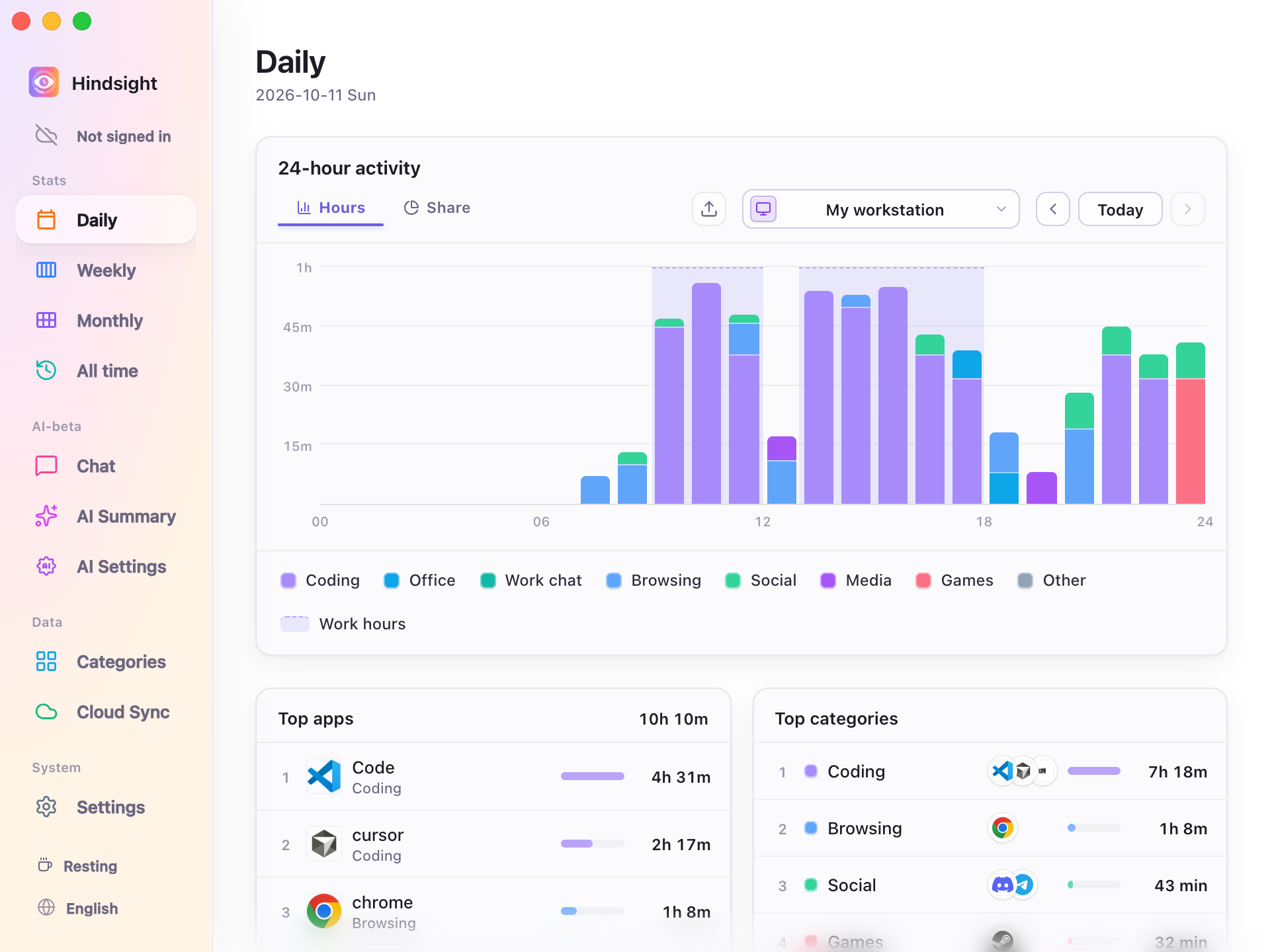 Daily — Default theme